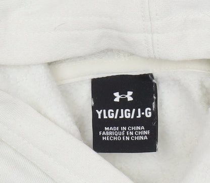 Under Armour Boys Ivory Logo Hoodie - Large, Casual Sports