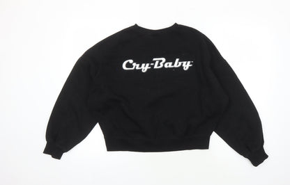 DIVIDED Unisex Black Graphic Print Sweatshirt S