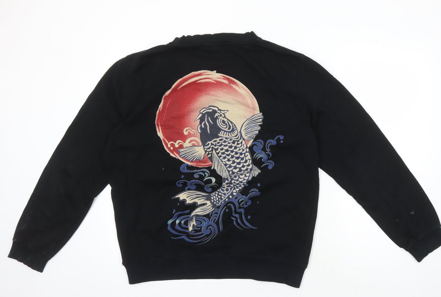 C.Z.D.B Men's L Black Pullover Art Sweater