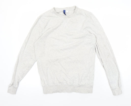 H&M Women's Grey XS Crew Neck Pullover Sweatshirt