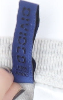 H&M Women's Grey XS Crew Neck Pullover Sweatshirt