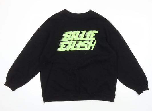 H&M Unisex Adults Black Billie Eilish Sweatshirt, Size S