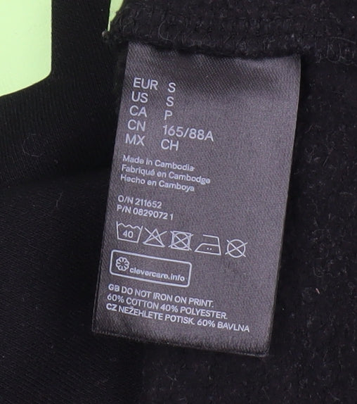 H&M Unisex Adults Black Billie Eilish Sweatshirt, Size S