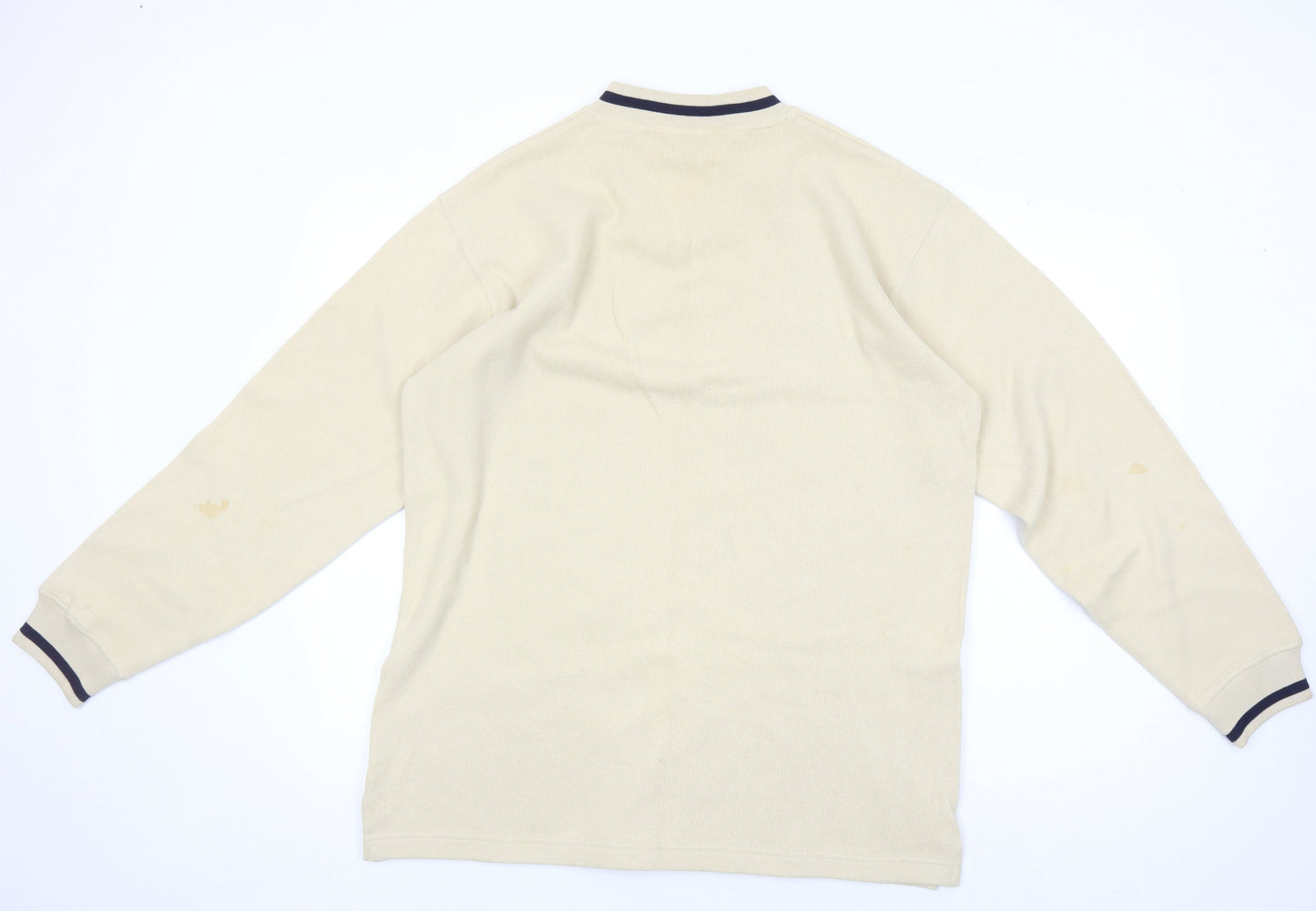 Next Men's Beige V-Neck Pullover Jumper - Size L