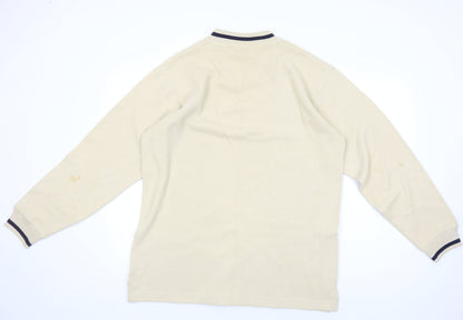 Next Men's Beige V-Neck Pullover Jumper - Size L