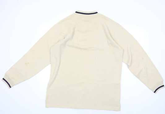 Next Men's Beige V-Neck Pullover Jumper - Size L