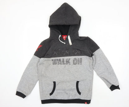 LFC Boys Grey Pullover Hoodie, 11-12 Years, Football Style