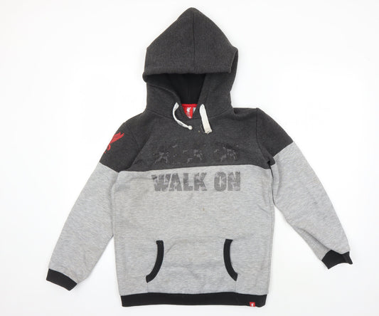 LFC Boys Grey Pullover Hoodie, 11-12 Years, Football Style