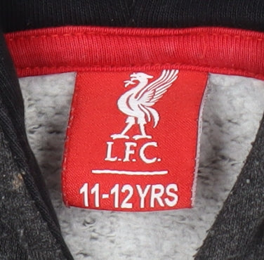 LFC Boys Grey Pullover Hoodie, 11-12 Years, Football Style