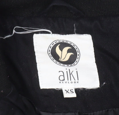 Aiki Women's Black Hooded Jacket XS Casual Wear