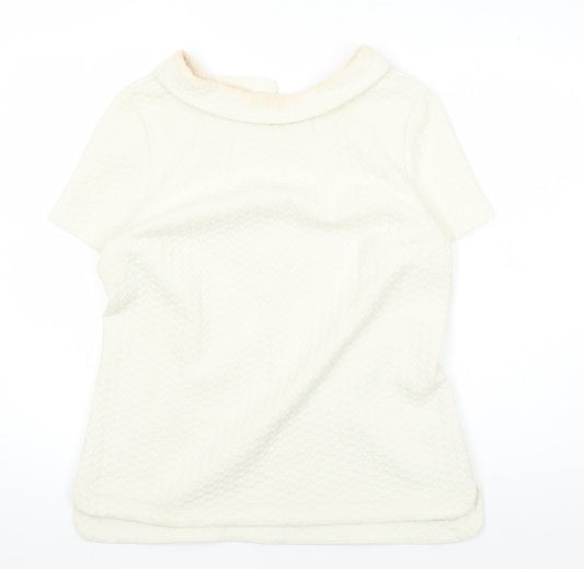 Boden Women's Ivory Collared Blouse Size 16