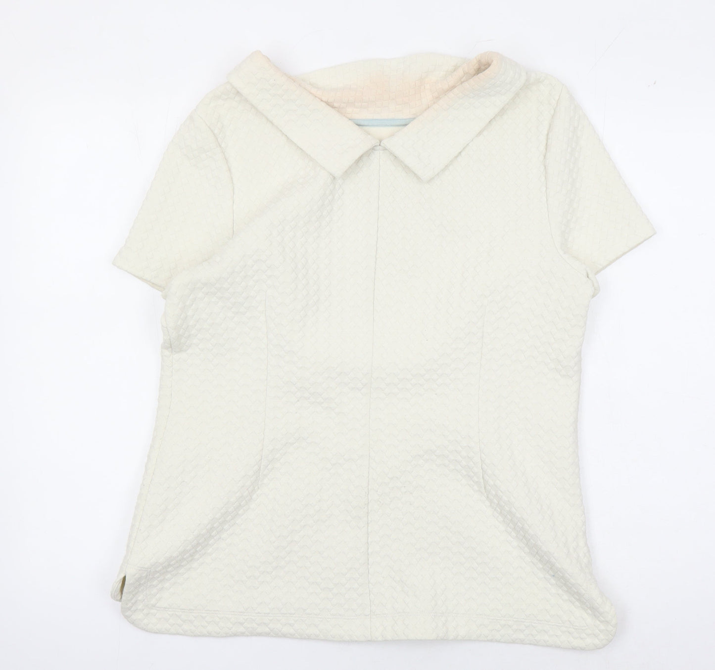 Boden Women's Ivory Collared Blouse Size 16