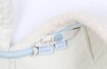 Boden Women's Ivory Collared Blouse Size 16