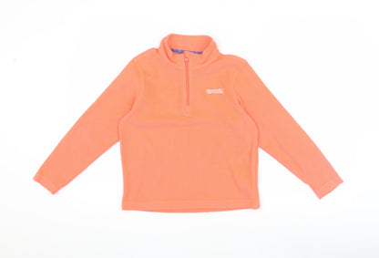 Regatta Girls Orange Fleece Hoodie 10 Years Pullover