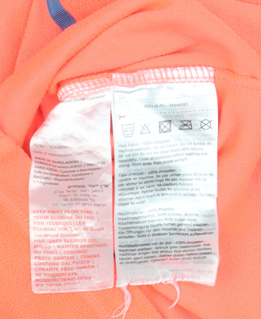 Regatta Girls Orange Fleece Hoodie 10 Years Pullover