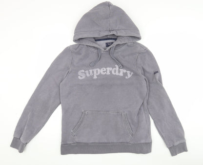 Superdry Women's Grey Pullover Hoodie - L, Casual Style