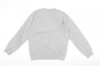 Mens UK Size S Gildan Grey Pullover Sweatshirt
