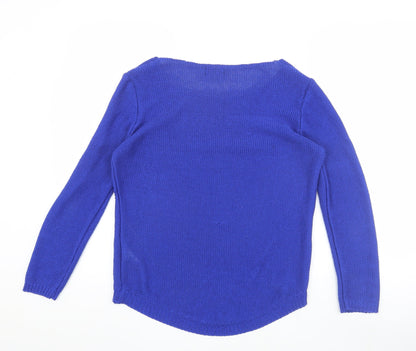Womens UK Size XS GUESS Blue Pullover Jumper