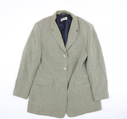Gerry Weber Women's Checked Grey Blazer, Size 42