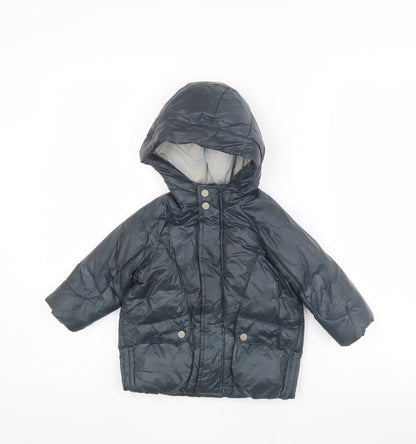 Zara Unisex Grey Puffer Jacket 18-24 Months Winter Coat