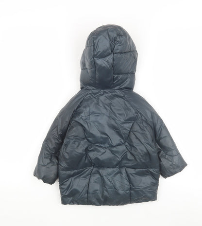 Zara Unisex Grey Puffer Jacket 18-24 Months Winter Coat