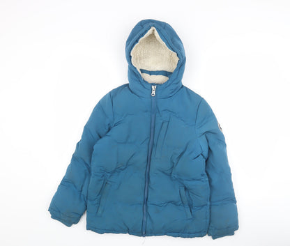 SoulCal & Co Boys Blue Puffer Jacket 9-10 Years Winter Hooded