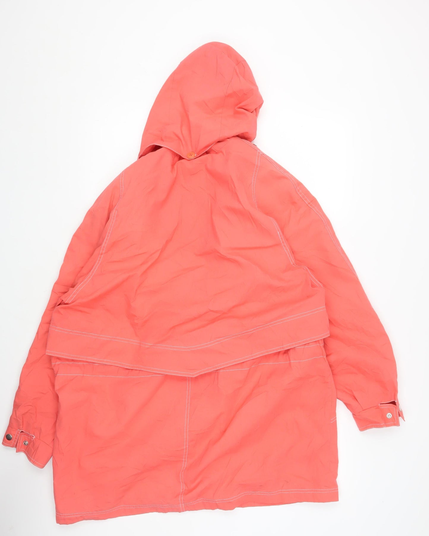 Berkertex Women's Red Parka Coat 14-16 Hooded & Pocketed