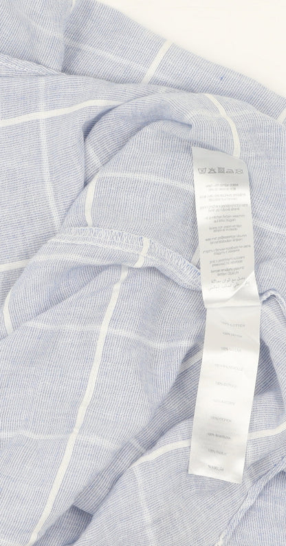 Womens UK Size M Apricot Blue Basic Blouse