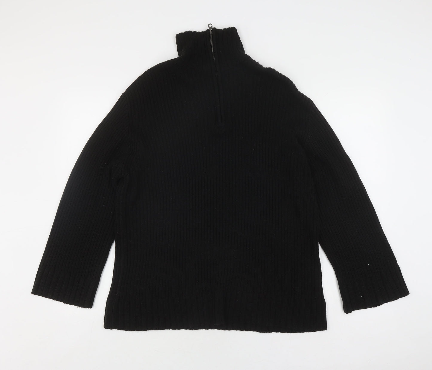 H&M Unisex Black S Pullover Jumper with High Neck