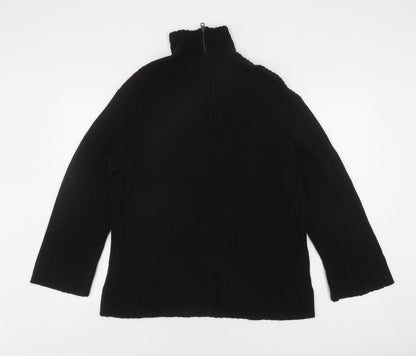 H&M Unisex Black S Pullover Jumper with High Neck
