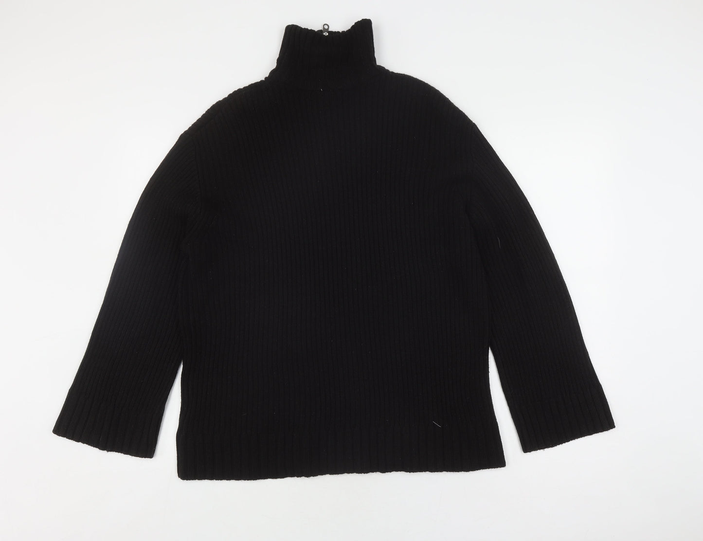 H&M Unisex Black S Pullover Jumper with High Neck