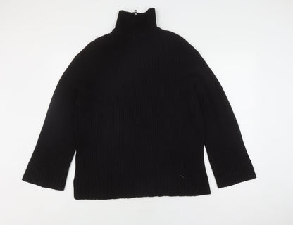 H&M Unisex Black S Pullover Jumper with High Neck