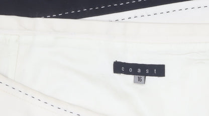 Coast Women's Ivory Pencil Skirt Size 16 - Elegant & Chic