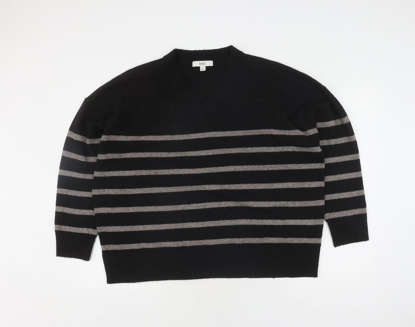 Womens UK Size XL Marks and Spencer Black Pullover Jumper