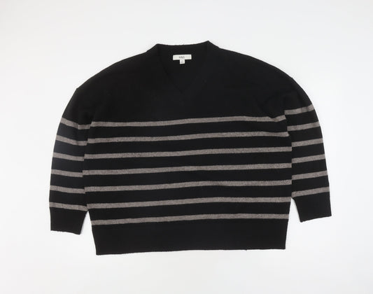 Womens UK Size XL Marks and Spencer Black Pullover Jumper