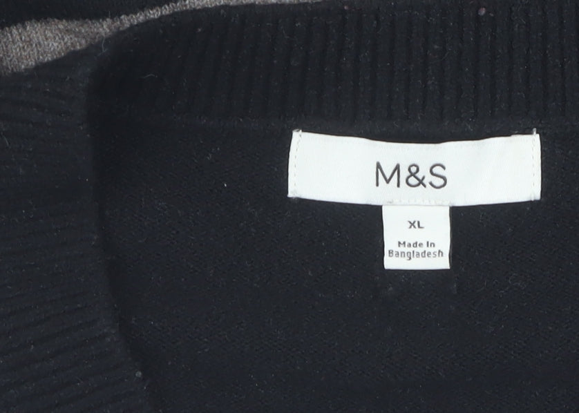 Womens UK Size XL Marks and Spencer Black Pullover Jumper