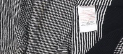 Dissident Men's M Striped V-Neck Cotton Jumper
