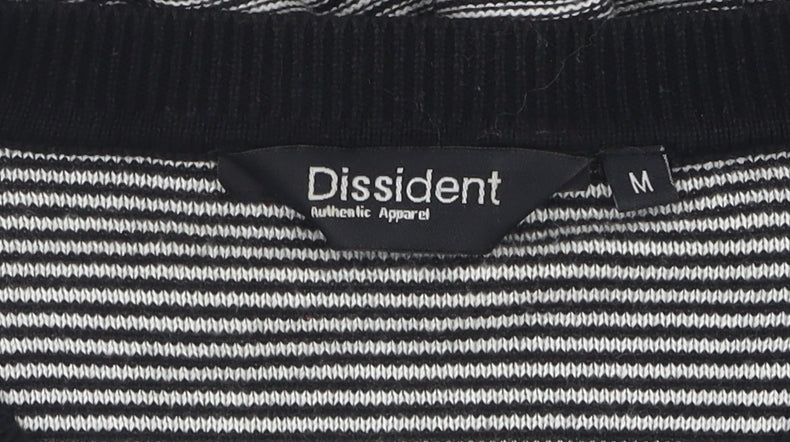 Dissident Men's M Striped V-Neck Cotton Jumper