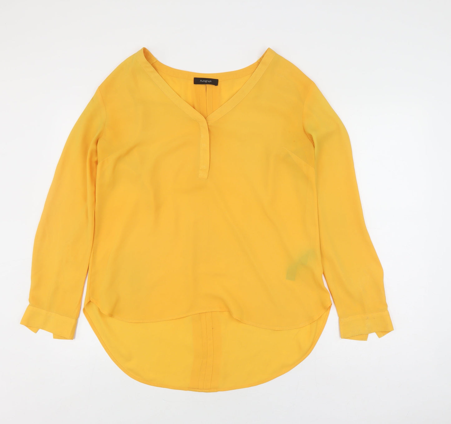 Womens UK Size 12 Marks and Spencer Yellow  Blouse
