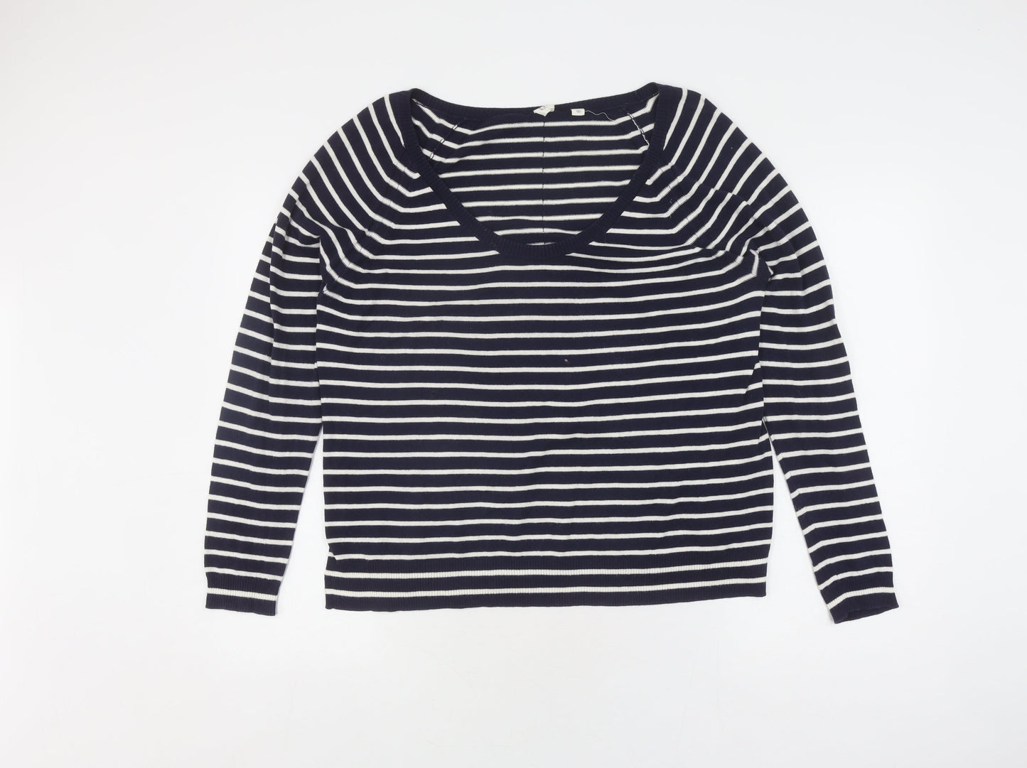 Gap Women's Blue Striped Pullover Jumper M