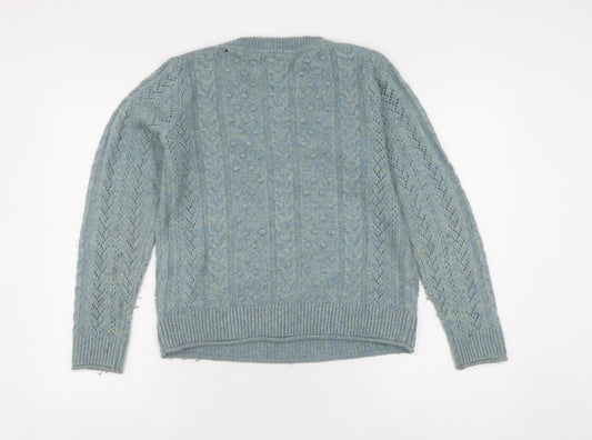 Womens UK Size 8 FatFace Blue Jumper Jumper