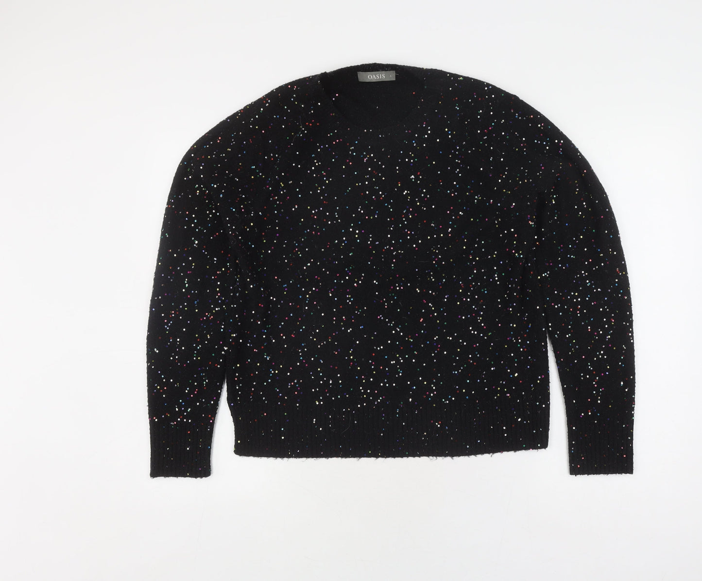 Womens UK Size L Oasis Black Pullover Jumper