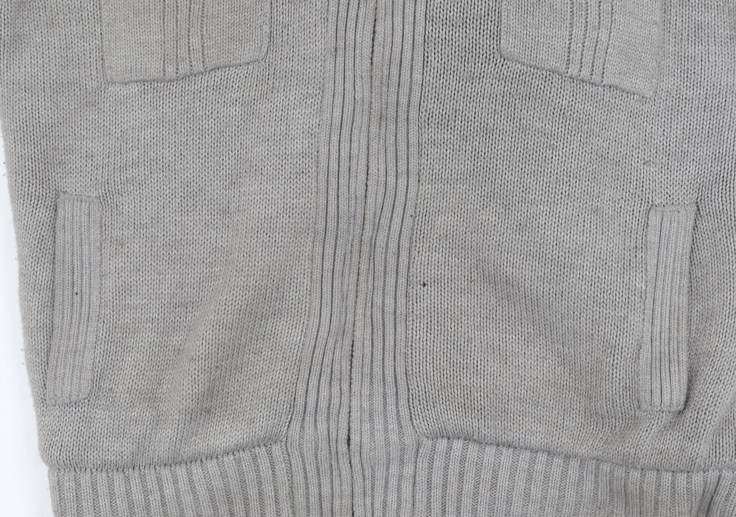 Dissident Men's Grey Hooded Knit Jacket XL