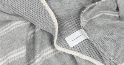 Gap Men's Grey M Pullover Striped V-Neck Jumper