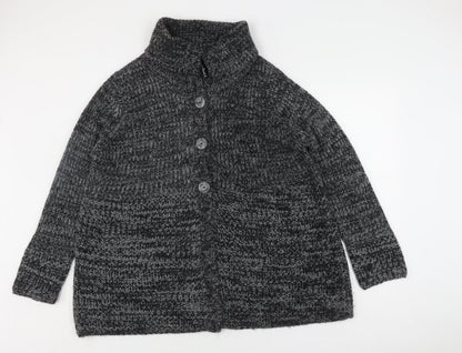 Womens UK Size XL Bm Casual Grey Cardigan Jumper