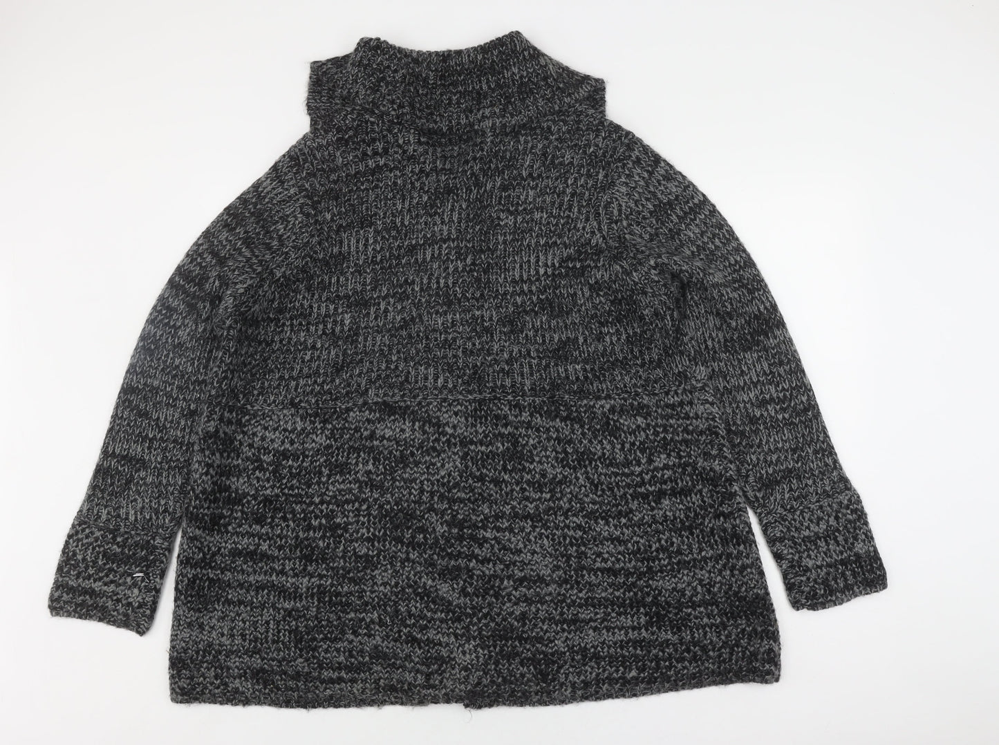 Womens UK Size XL Bm Casual Grey Cardigan Jumper