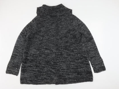 Womens UK Size XL Bm Casual Grey Cardigan Jumper