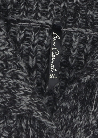 Womens UK Size XL Bm Casual Grey Cardigan Jumper
