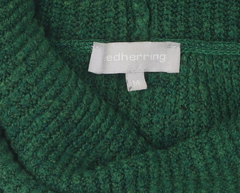 Womens UK Size M Red Herring Green Pullover Jumper