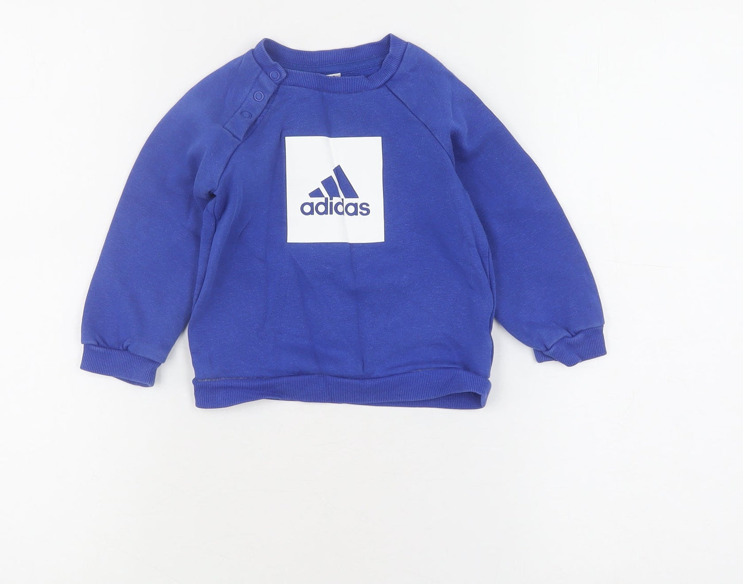 Adidas Unisex Baby Blue Pullover Jumper 12-18 Months